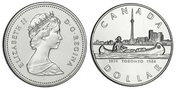 1 dollar (Il 150° anniversario di Toronto)