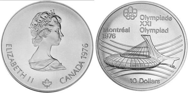 10 dollars (XXI Giochi Olimpici di Montreal 1976 - Stadio)