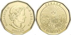 1 dollaro (125° anniversario della corsa all'oro del Klondike)