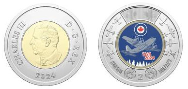 2 dollari (Centenario della Royal Canadian Air Force-Colore)