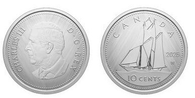 10 centesimi (Omaggio: W Mint Mark - Bluenose 1 oz)