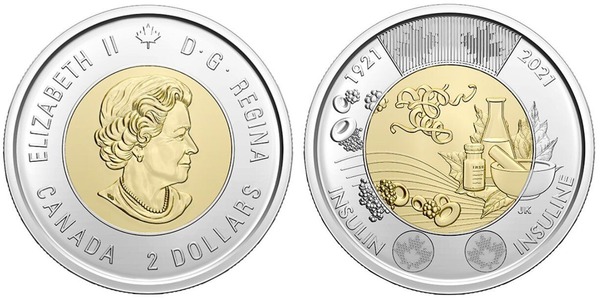 2 dollari (100° anniversario della scoperta dell'insulina)