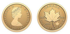 5 dollari (60° anniversario della bandiera nazionale del Canada)