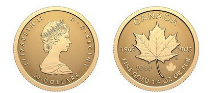 10 dollari (60° anniversario della bandiera nazionale del Canada)