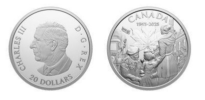 20 dollari (80ᵗʰ Anniversario della fine della Seconda Guerra Mondiale in Europa)