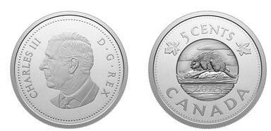 5 centesimi (50ᵗʰ anniversario del Castoro canadensis come simbolo ufficiale del Canada)