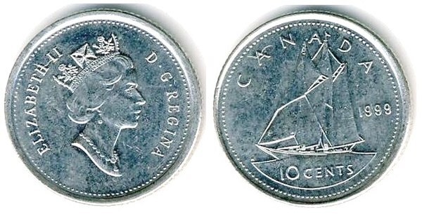 10 cents (Elisabetta II)