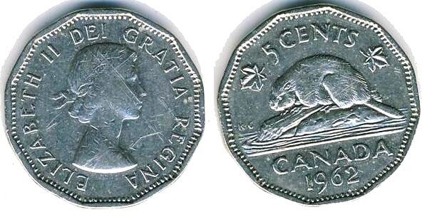 5 cents (Elisabetta II)