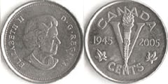 5 cents (60° anniversario della Seconda Guerra Mondiale)