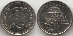 25 cents (400° anniversario del primo insediamento francese)