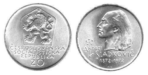 20 korun (100° anniversario della morte di Andrej Sladkovic)