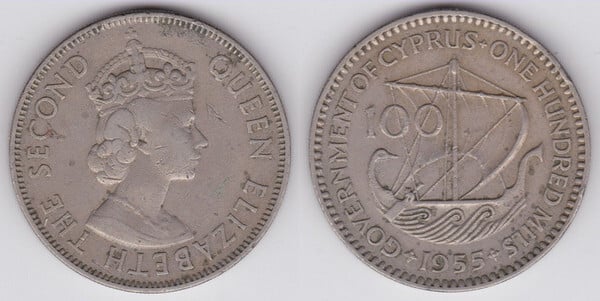 100 mils (Elisabetta II)