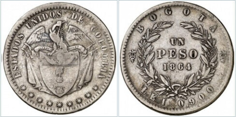 1 peso (Stati Uniti di Colombia)