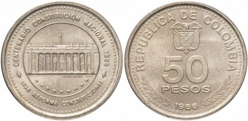 50 pesos (100° anniversario della Costituzione nazionale)