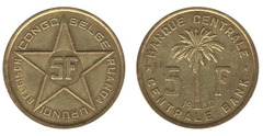 5 francs  (Ruanda-Urundi-Congo Belga)