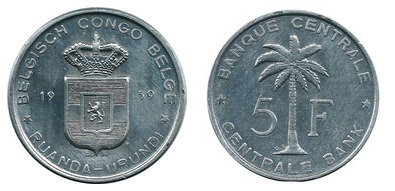 5 francs (Ruanda-Urundi-Belgio Congo)