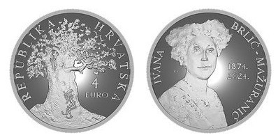 4 euro (150° anniversario della nascita di Ivana Brlić-Mažuranić)