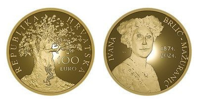 100  euro (150 aniversario del nacimiento de Ivana Brlić-Mažuranić)