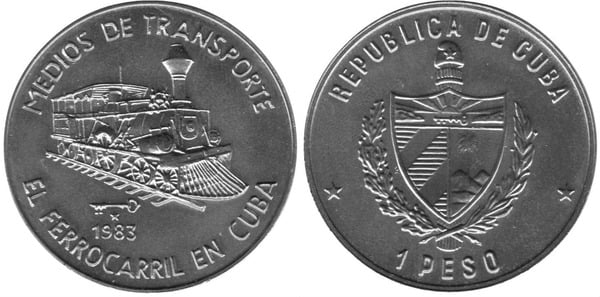 1 peso (La ferrovia a Cuba)