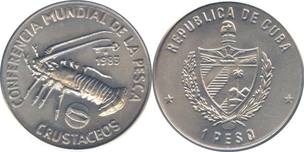 1 peso (Conferenza mondiale della pesca - Crostacei)