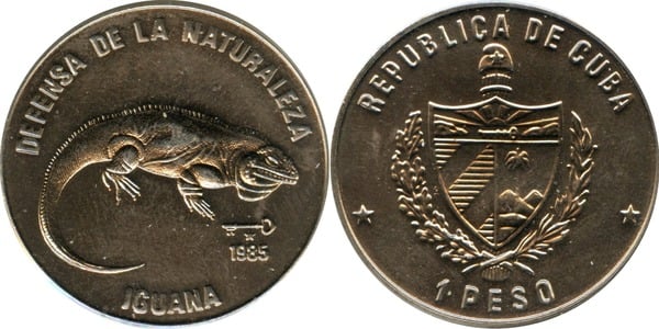 1 peso (Difendere la natura - Iguana)