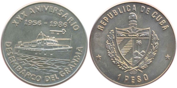 1 peso (30° anniversario dello sbarco del Granma)