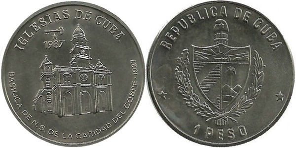 1 peso (Chiese di Cuba - Basilica della Caridad del Cobre)