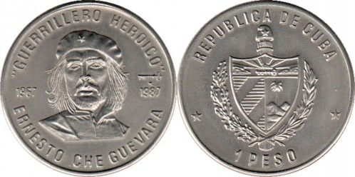 1 peso (20° anniversario della scomparsa di Ernesto Che Guevara)