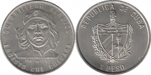 1 peso (25° anniversario della morte di Ernesto Che Guevara)