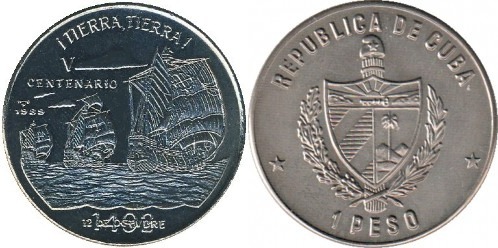 1 peso (V Cent. Scoperta dell'America - 1482)