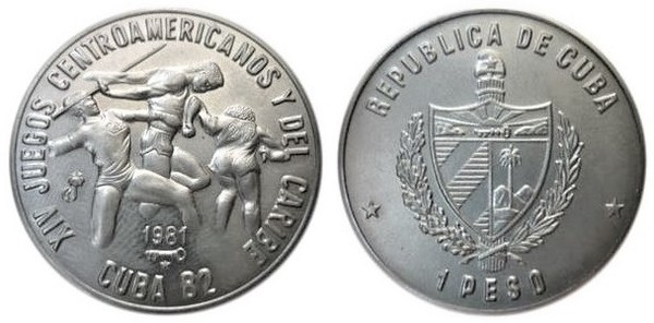 1 peso (XIV Giochi dell'America Centrale e dei Caraibi)