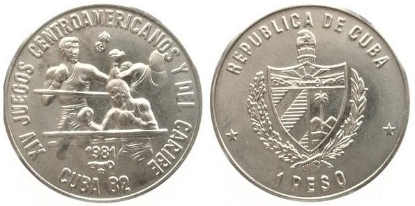 1 peso (XIV Giochi dell'America Centrale e dei Caraibi)