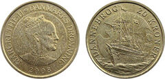 20 corone (navi danesi: yacht reale Dannebrog)