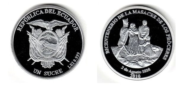 1 sucre (Bicentenario del massacro dei Proceri)