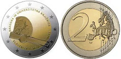 2 euro (250° anniversario della Biblioteca nazionale e universitaria slovena)