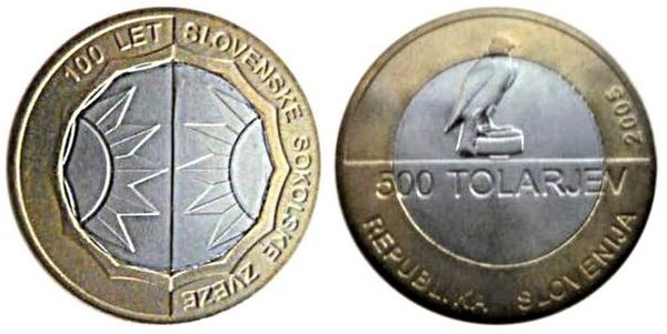 500 tolarjev (100 anni dell'Associazione Falcon)