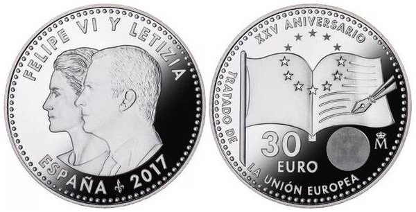 30 euro (25° anniversario del Trattato sull'Unione europea)