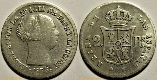 2 reales (Elisabetta II)