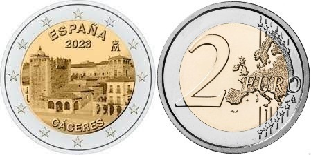 2 euro (Patrimonio mondiale dell'UNESCO - Cáceres)