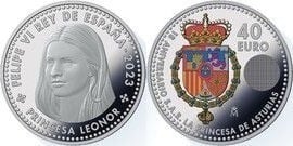 40 euro (18° anniversario della nascita della Principessa Leonor)