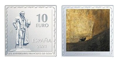 10 euro (275 aniversario del nacimiento de Francisco de Goya)
