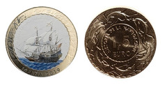 1 1/2 euros (Galeón español del siglo XVI)