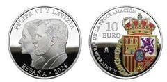 10 euro (10° anniversario della proclamazione di Felipe VI)