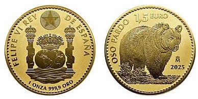 1,5 euro (Orso bruno)