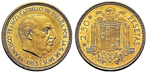 2,50 pesetas (Francisco Franco)