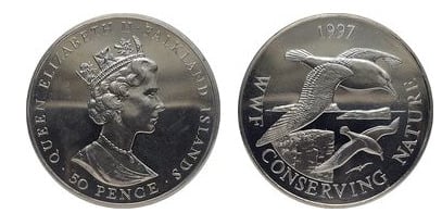 50 pence (albatros dal collare nero)