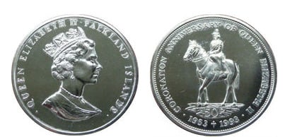 50 penny (40° anniversario dell'incoronazione)