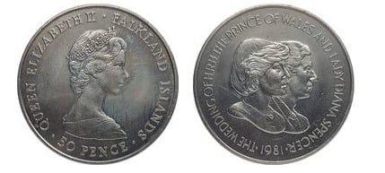 50 penny (Matrimonio del Principe Carlo e di Lady Diana Spencer)
