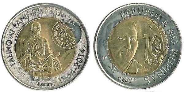 10 piso (150° anniversario della nascita di Apolinario Mabini)