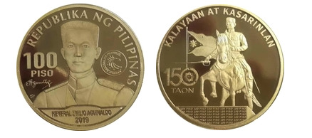 100 piso (150° anniversario della nascita di Emilio Aguinaldo)